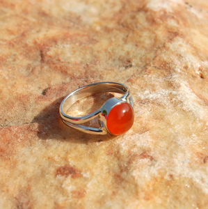 Carnelian Gemstone Midi <b>Ring</b> 925 Silver Handmade <b>Statement</b> <b>Ring</b> for Her Christmas Birthday Anniversary Gift <b>Ring</b> For Her - Product Image 1