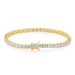 7.3 CT Lab Grown Diamond Tennis Bracelet 10K Yellow <b>Gold</b> IGI Certified Brilliant Cut Luxury Engagement Wedding Anniversary Gift - Product Image 1