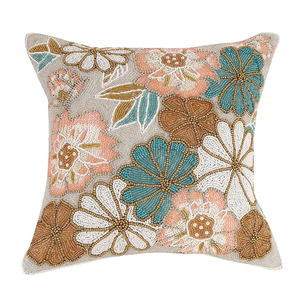 Cojín de lujo con cuentas para decoración de sofá y cama, elegante juego de fundas de cojín con cuentas, perfecto para el hogar, dormitorio y sala de estar. - Product Image 1