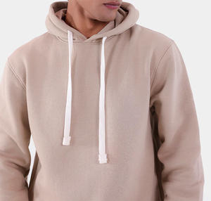 เสื้อฮู้ดดี้โอเวอร์ไซส์แฟชั่นสตรีทแวร์ผู้ชายสีดำผ้าฝ้ายผสมสแปนเด็กซ์ออร์แกนิคแบบมีกระเป๋าสำหรับฤดูหนาวแบบยูนิเซ็กซ์สีพื้น - Product Image 3