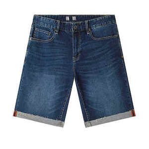 Pantalones Cortos de Mezclilla Tejidos Rectos Estilo Hip Hop para Hombre, Casuales, Transpirables, Ligeros, para Verano y Actividades al Aire Libre - Product Image 1