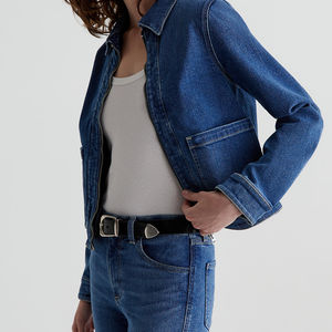 Chaqueta vaquera transpirable personalizada para mujer, venta al por mayor, ropa exterior informal de moda, chaqueta de manga larga para damas, chaqueta vaquera transpirable - Product Image 3