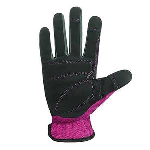 Gants de travail professionnels en tissu premium respirant avec dos en cuir, gants de conduite confortables pour la sécurité des mains - Product Image 2