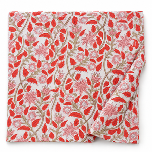 Tissu en voile de coton imprimé à la main à rayures florales roses, léger, respirant, en fil peigné tissé 60S60S, Pinksa Fashion - Product Image 6