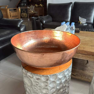 Élégant lavabo en cuivre, bol à laver en métal pour la décoration de salle de bain haut de gamme, style intérieur raffiné et luxueux, accent pour la maison - Product Image 4
