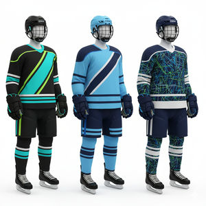 Prix de gros pour uniformes de hockey sur glace, service OEM, respirant, nouvelle arrivée, fabrication en usine, ensembles de maillots et pantalons de hockey sur glace - Product Image 2