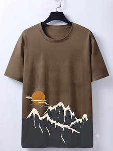 Custom Design High Quality Digital Printing Front Custom Regular Fit Formal <b>Men</b> T-Shirts Polyester Cotton Knitted Anti-Wrinkle - Product Image 2