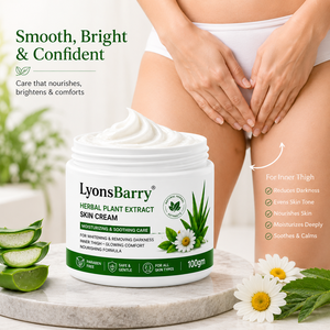 Crema para la Piel con Extracto de Plantas Herbales Orgánicas LyonsBarry, Hidratante, Calmante, Nutritiva, Blanqueadora, Cuidado para el Brillo del Entrepierna, Confort - Product Image 1