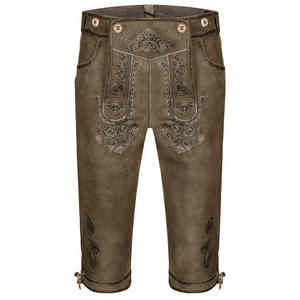 Lederhosen pour hommes pour l'Oktoberfest avec logo personnalisé – Costume traditionnel bavarois classique avec bretelles réglables – Fabrication OEM sur mesure - Product Image 5