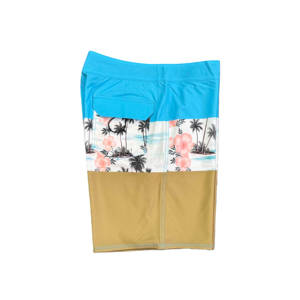 Shorts mi-longs pour hommes en Spandex et Polyester, légers, à cordon de serrage, taille mi-haute, unis, avec logo frontal effet usé, tricotés, séchage rapide et respirants - Product Image 5