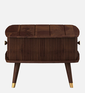 Premium Class Unique Solid Acacia Wooden <b>Oval</b> Shape Walnut Finish Piler Style Sides Home Hotel Living Room Office <b>Coffee</b> <b>Table</b> - Product Image 5