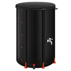 Baril de pluie pliable portable de 66 gallons en PVC 500D, système de collecte d'eau de jardin pour l'irrigation agricole, baril de stockage d'eau de pluie - Product Image 1