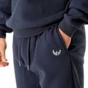 <b>Men's</b> <b>Navy</b> Blue Oversized Sweatpants Relaxed Fit Athletic Fleece <b>Jogger</b> Pants Workout Gym Training Casual Sportswear Wear - Product Image 4