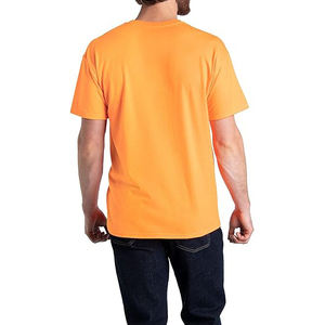 Men's Orange T-<b>Shirt</b> Short Sleeve O-Neck Regular Fit 100% Cotton Jersey Blank Casual Wear - Product Image 3