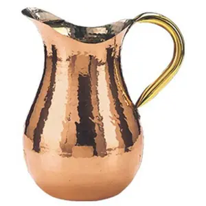 Modern Copper Water Jug With Handle Classical Design Pure Copper Water Pitcher Exporters India