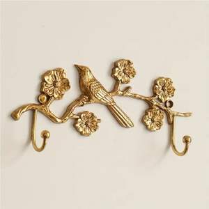 Crochets muraux en métal 3D à motif floral, porte-manteau en fer forgé, style Shabby Chic, patères en fer de style jardin |   Quincaillerie décorative en fer pour la maison et l'hôtel - Product Image 5