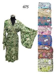 Floral V-Neck Maxi <b>Dress</b> Loose Boho Wrap Tie Batwing Sleeve silk <b>viscose</b> Summer elegant Casual <b>Dresses</b> online-wholesale-shop - Product Image 1