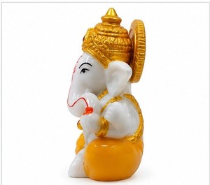 รูปปั้นพระพิฆเนศขนาดเล็กแบบดั้งเดิม ของตกแต่งรถยนต์ ของตกแต่งบ้าน ของขวัญขึ้นบ้านใหม่ - Product Image 2