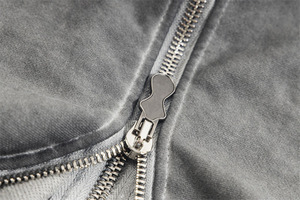 Sudadera con capucha de estilo hip-hop urbano, con letras personalizadas, cierre completo, diseño exclusivo, holgada, para hombre y mujer - Product Image 3