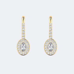Pendientes de Diamantes Cultivados en Laboratorio Chapados en Oro Rosa para Mujer, Corte Brillante, Joyería Clásica para Boda, Engaste Pavé, Certificados, de ZAWO HOUSE - Product Image 5