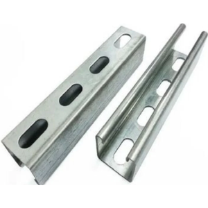 Profilé en acier doux galvanisé à chaud Unistrut QK-04 41x41 en forme de C perforé en alliage pour support de tuyaux et câbles - Product Image 1