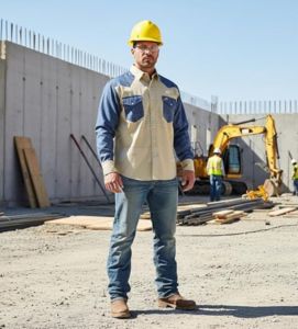 Combinaison de protection contre les vapeurs conforme à la norme NFPA2112 CAT2, avec pack respirateur, manches en coton, coutures soudées, bicolore, protection anti-chaleur - Product Image 3