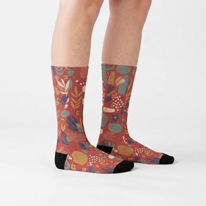 <b>Women</b> Custom Sublimation <b>Crew</b> <b>Socks</b> Printed Athletic Sports <b>Socks</b> Breathable Stretch <b>Crew</b> <b>Socks</b> Casual Gym Workout <b>Socks</b> ODM - Product Image 3