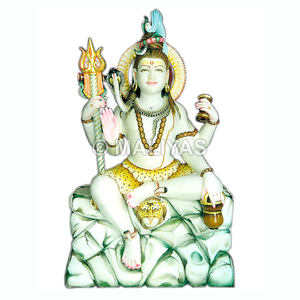 Statue de Shiva en marbre |   Idole en marbre Mahadev pour le temple domestique – Maliyas - Product Image 1