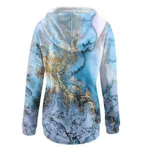 Sudadera con Capucha de Bloques de Color Creativos, Material Ligero y Suave, Estilo Moderno y a la Moda para Uso Diario Chic, Sudadera de Verano para Mujer - Product Image 4