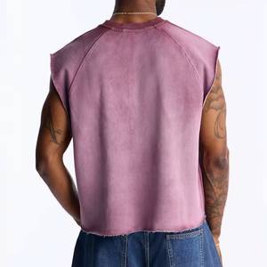 Débardeur Homme Personnalisé Effet Délavé Vintage, Coupe Oversize, Style Musculation, Streetwear Urbain, 100% Coton - Product Image 5