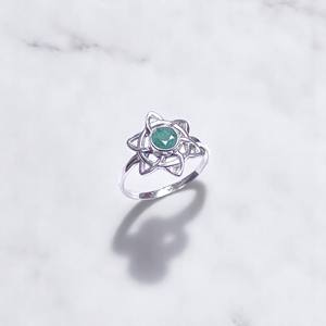 Anillos de Piedra Lunar Arcoíris Natural en Forma de Estrella, Plata de Ley 925, Anillos Hechos a Mano con Piedra Lunar, Precio al por Mayor, Joyería de Plata - Product Image 4