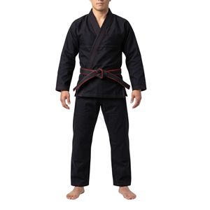 Conjunto de Uniforme de Karate Azul Marino para Artes Marciales, con Ribete Delgado en Contraste, Transpirable, Mezcla de Algodón, para Entrenamiento y Práctica en el Dojo - Product Image 5