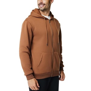 Sweat à capuche zippé confortable pour homme, 100 % coton, à col tombant, couleur unie, avec bande décorative sur l'épaule, service OEM, le plus vendu, Bangladesh - Product Image 3