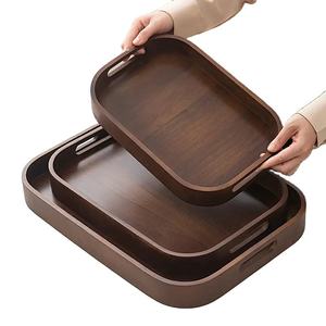 Bandeja de Servir Rectangular de Madera Natural Ecológica, Apta para Lavavajillas, Personalizable, con el Mejor Diseño, para Hogar, Hotel, Té y Café - Product Image 2