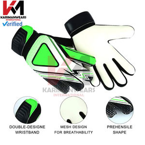 Gants de gardien de but avec technologie de protection des doigts, paume en latex résistant aux chocs et adhérence renforcée pour le football en extérieur - Product Image 3