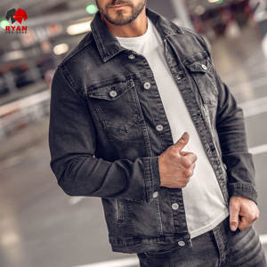 Veste en jean personnalisée de qualité supérieure pour homme, fermeture à boutons avec logo personnalisé, tenue décontractée - Product Image 5