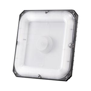 Luci LED Commerciali Industriali per Tettoie 80W 8800LM 5000K Luce Diurna, Confezione da 4, 25.6x25.6cm, Montaggio Superficiale C per Tettoie Esterne - Product Image 1
