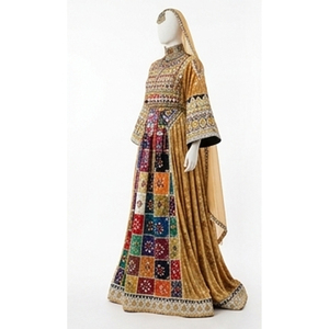 Vestido Tradicional Afgano Kuchi de Chifón Largo hasta el Suelo, Estampado Digital Étnico Vintage, Hecho a Mano, Lavable, Vestido Cultural Afgano - Product Image 3