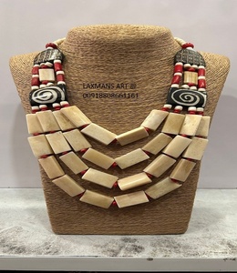 Collar de moda con cuentas de hueso modelo 2024 collar de diseño africano con cuentas de hueso para mujer collar de moda de hueso de la India - Product Image 5