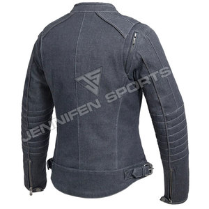 OEM ODM Fashion Streetwear Motorcycle Female <b>Jacket</b> Coats 100% <b>Denim</b> Fabric <b>Crop</b> Windproof <b>Jacket</b> For Women Slim-Fit - Product Image 3