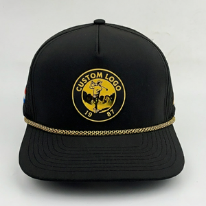 Gorras de Béisbol de Alta Calidad OEM ODM, Gorras Personalizadas de 5 Paneles, Gorras de Golf con Orificios Cortados con Láser, Logotipo Bordado Personalizado en 3D con Cuerda para Unisex - Product Image 1