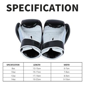 Guantes de Boxeo de Piel Sintética PU Impermeables con Logotipo Personalizado, con Cierre de Velcro y Cordones, para Entrenamiento de Sparring de Muay Thai para Adultos, 10oz 16oz - Product Image 5