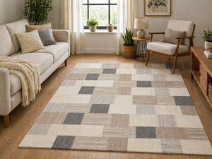 Handwoven Patchwork Kilim <b>Rug</b> Wool Flatweave Reversible Striped Area <b>Rug</b> Modern Living Room Bedroom Floor Carpet PET Friendly - Product Image 4