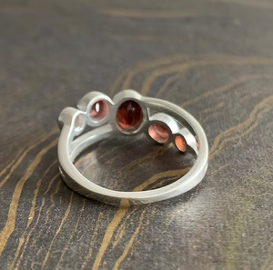 Dainty 925 Sterling <b>Silver</b> Multi <b>Garnet</b> Gemstone <b>Ring</b> Handmade Designer Jewelry for Women Trendy Style Gift - Product Image 5