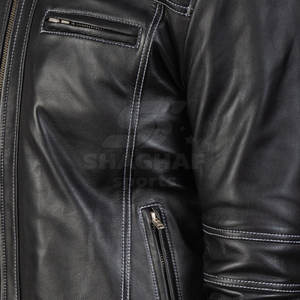 Veste en cuir véritable de luxe pour homme avec détails élégants et doublure intérieure chaude pour la saison des températures froides, veste d'hiver - Product Image 6