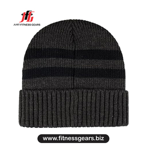 JUST FITNESS GEARS หมวกบีนนี่ลายถักหมวกฤดูหนาวสำหรับผู้ใหญ่ทุกเพศ 56-58 ซม. ชุดลำลอง - Product Image 1