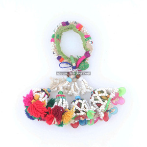 Vintage Indian Embroidered Handmade Bracelet For Women Antique Gypsy Bracelets Vintage Vintage Indian Embroidered Handmade - Product Image 2