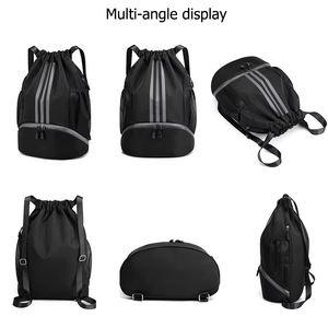 Customized Promotional Soft Travel <b>Backpack</b> Waterproof Polyester with Custom <b>Drawstring</b> Bag and Logo Straps Casual Sports Bag - Product Image 3