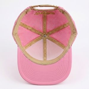 Casquette Snapback personnalisée à 5 panneaux, visière pré-courbée, respirante, perforée, pour activités de plein air, voyage, sport, streetwear, unisexe, OEM ODM, golf - Product Image 3
