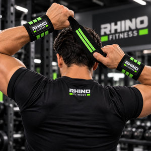 ผ้าพันข้อมือ RHINO FITNESS สำหรับมือซ้าย แบบมีแถบตีนตุ๊กแก สำหรับยกน้ำหนัก สำหรับผู้ใหญ่ - Product Image 4